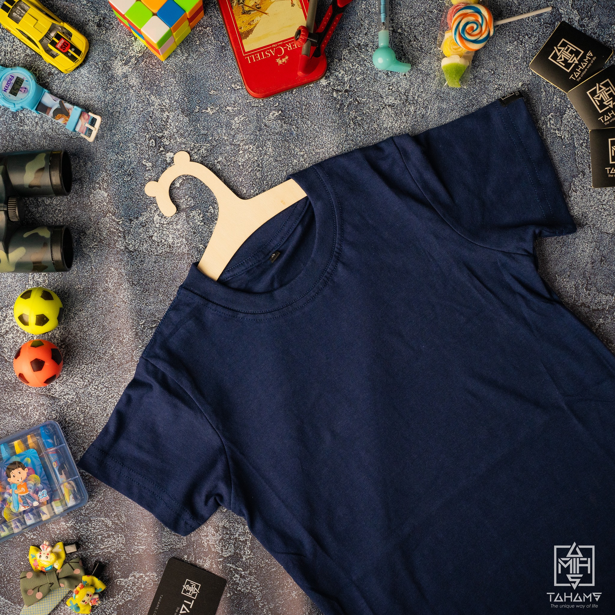 Navy Blue Solid Tee - photo 1