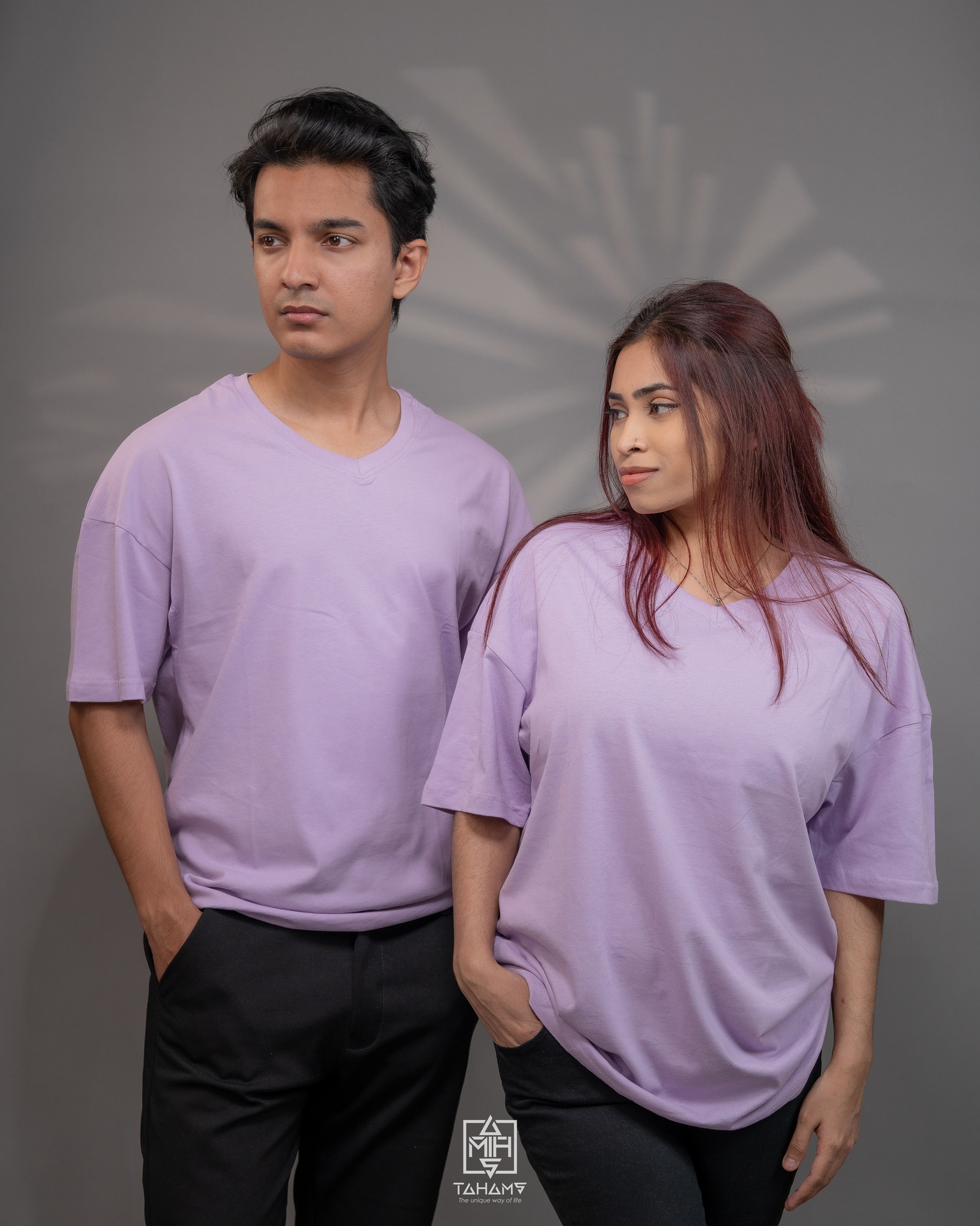 Bliss Lavender Drop Shoulder Vneck - photo 1