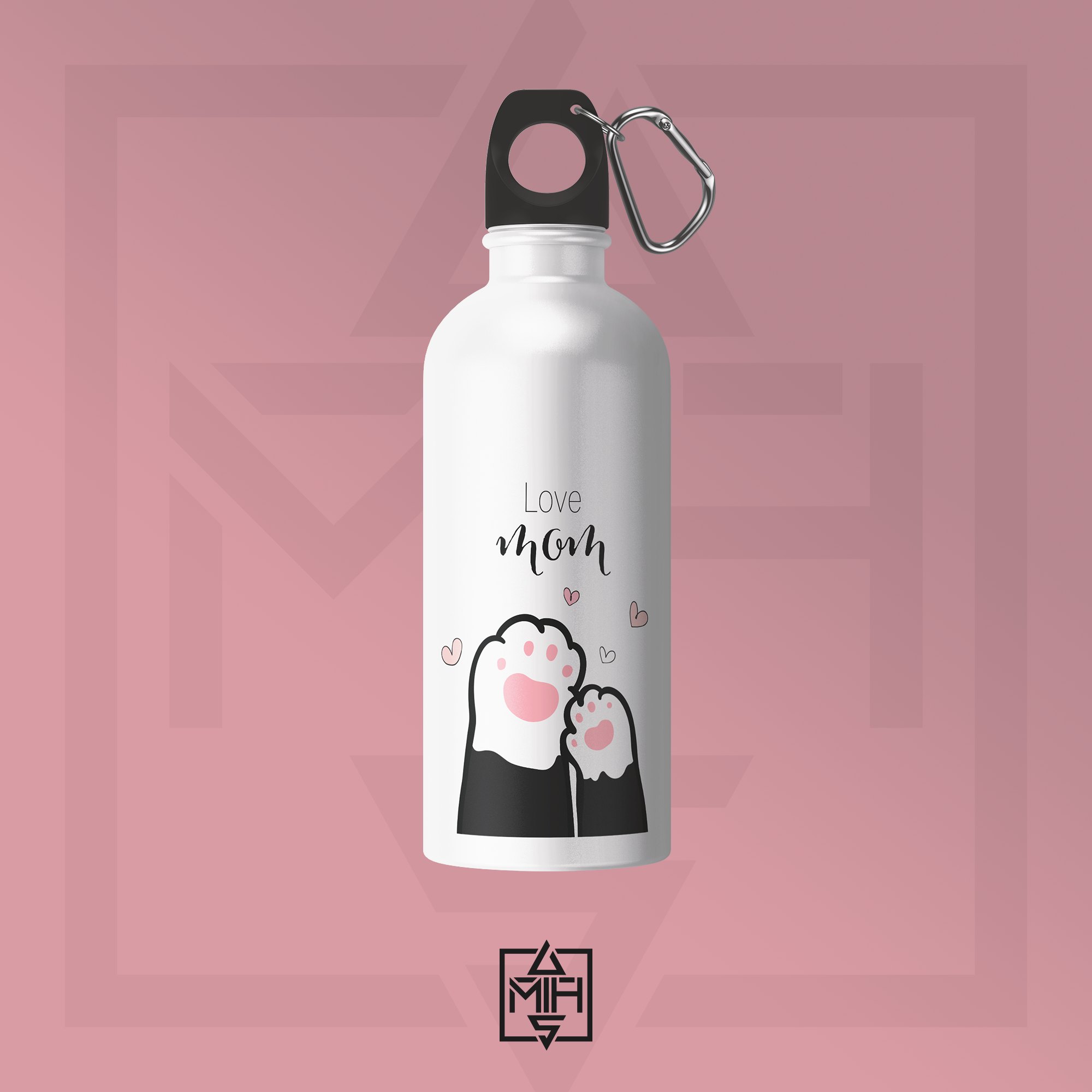 Custom Cat Lover Water Bottle - 600ML - photo 1
