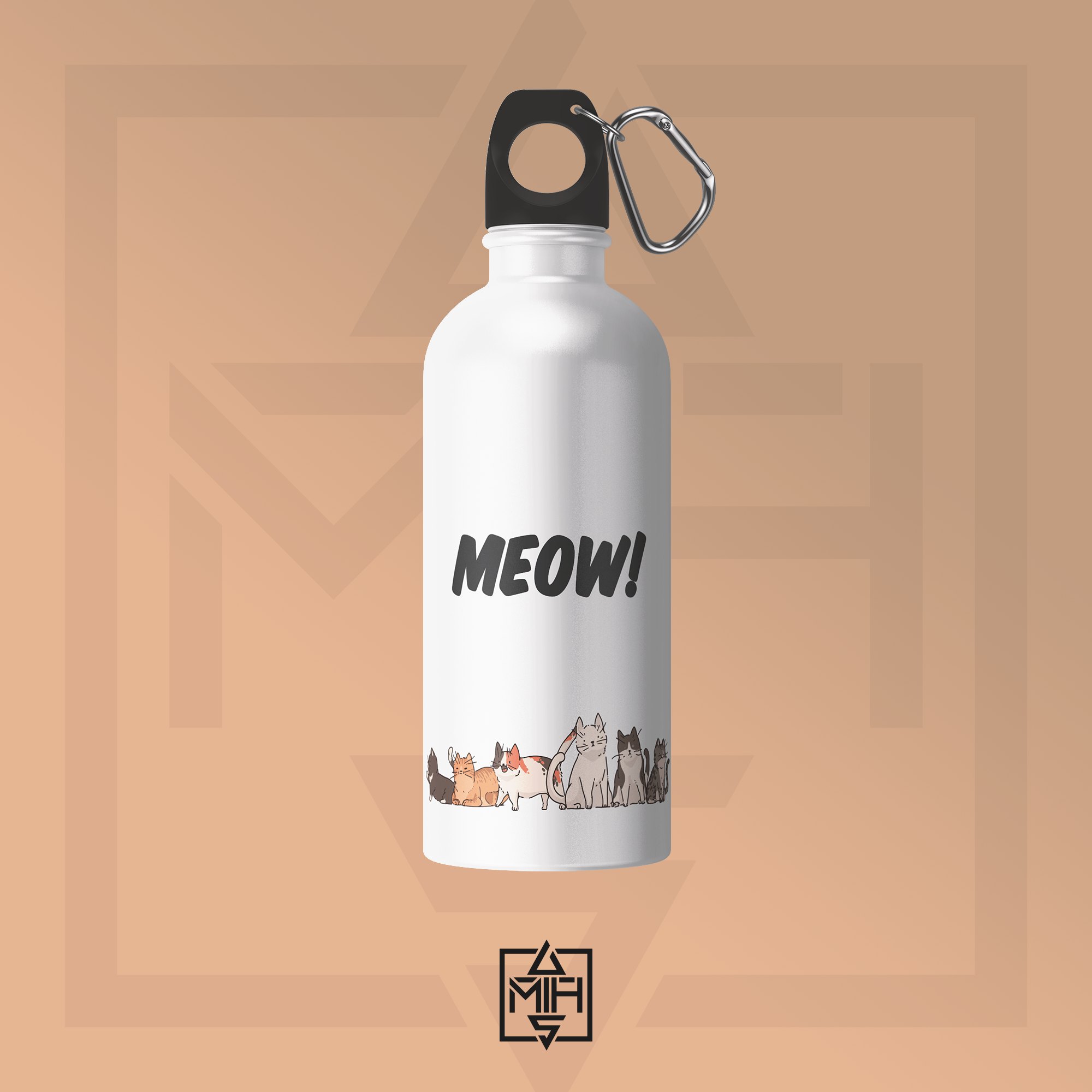 Custom Cat Lover Water Bottle - 600ML - photo 1