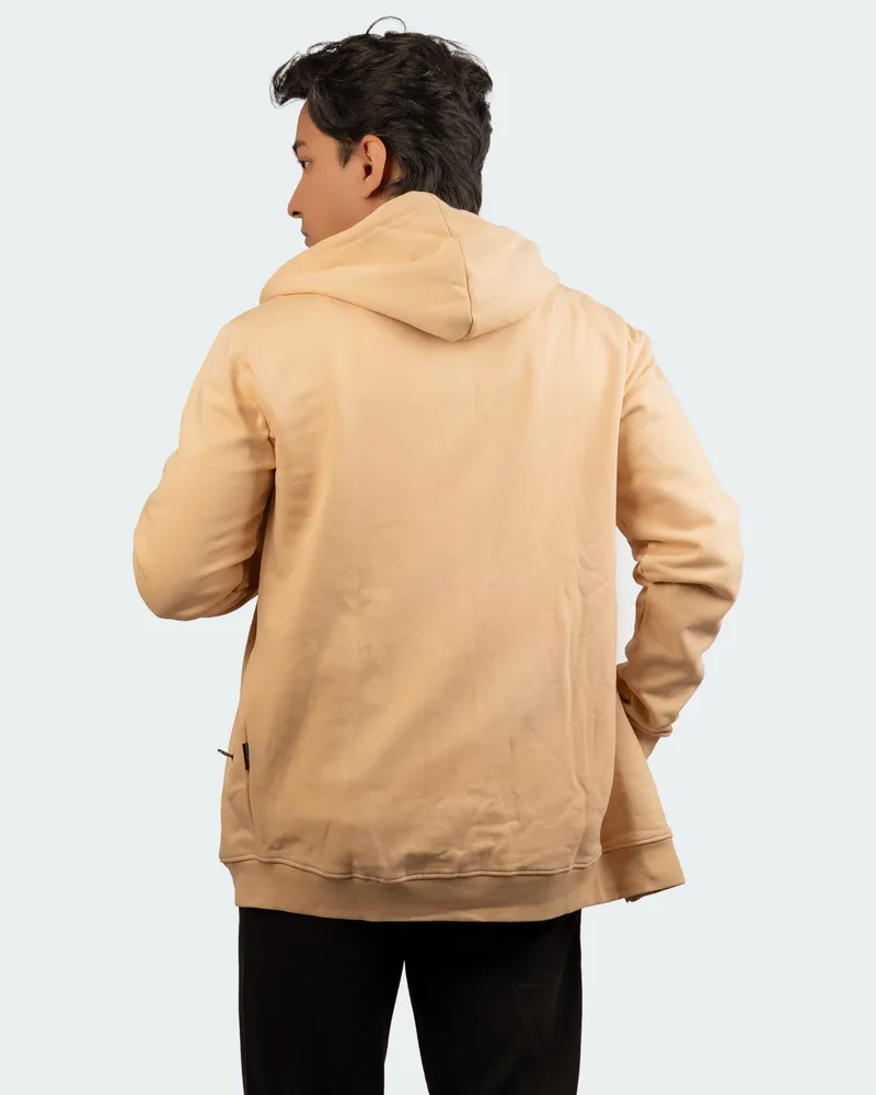 Elite Sandy Beige Full Sleeve Zipper Hoodie
