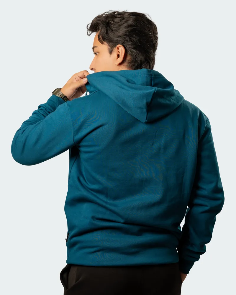 Elite Aquamarine Full Sleeve Zipper Hoodie
