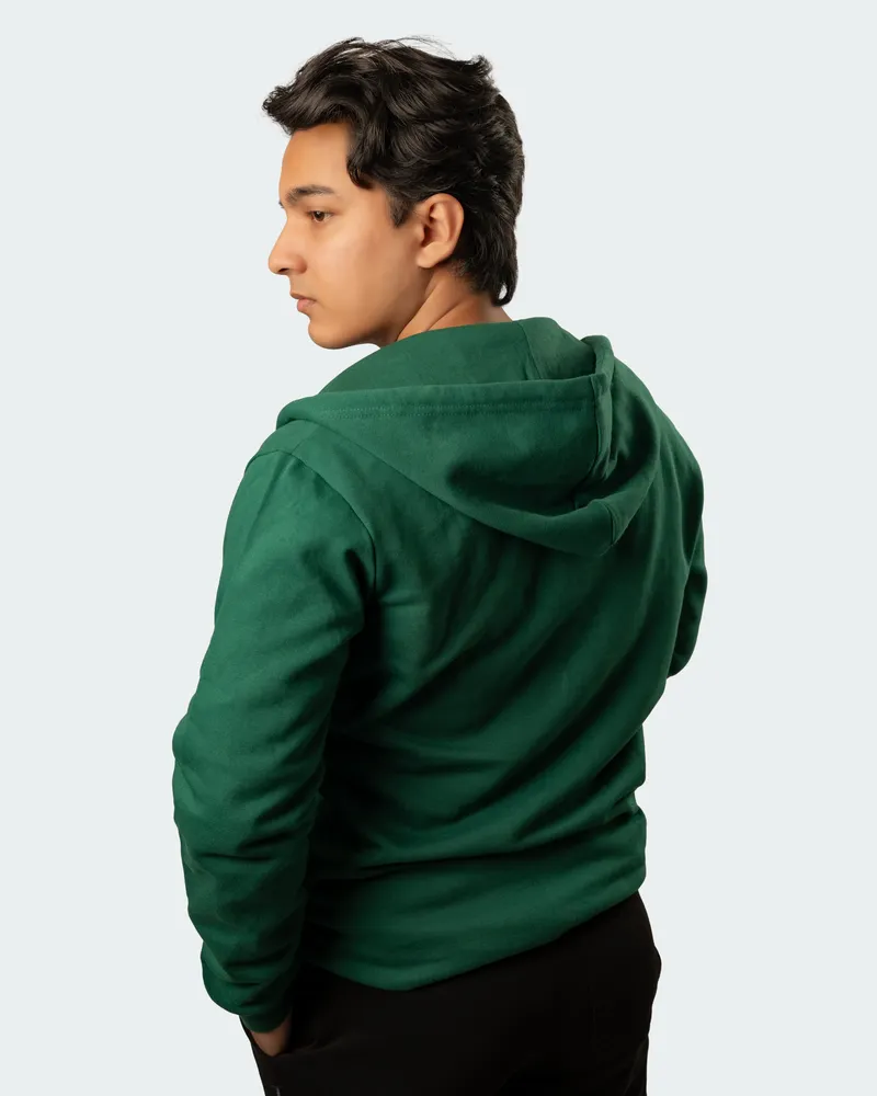 Elite Emerald Green Full Sleeve Zipper Hoodie