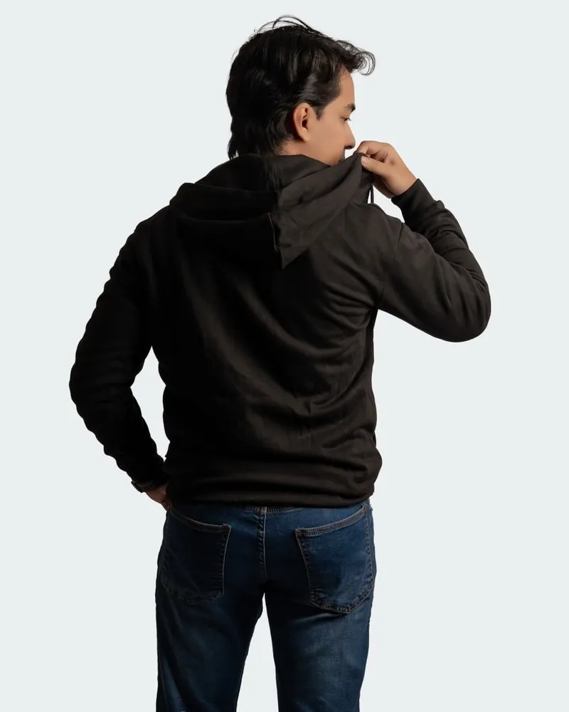 Elite Raven Black Full Sleeve Zipper Hoodie