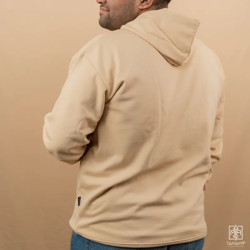 Elite Sandy Beige Kangaroo Pocket Hoodie