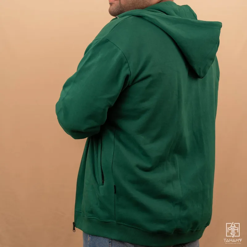 Elite Emerald Green Full Sleeve Zipper Hoodie
