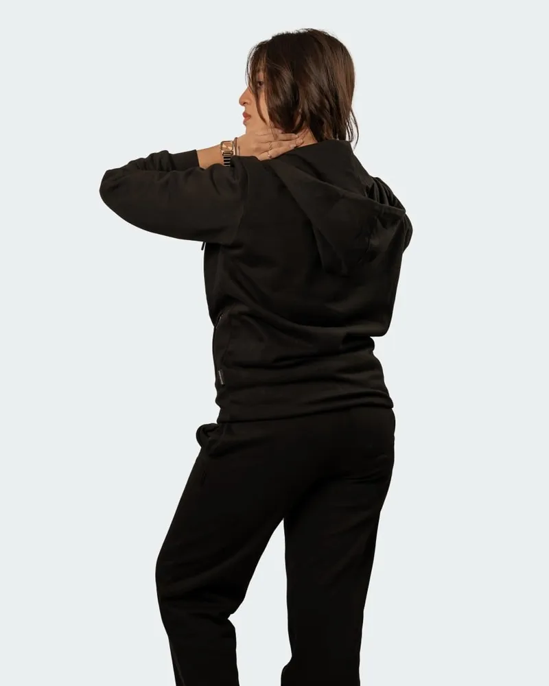 Elite Raven Black Full Sleeve Zipper Hoodie