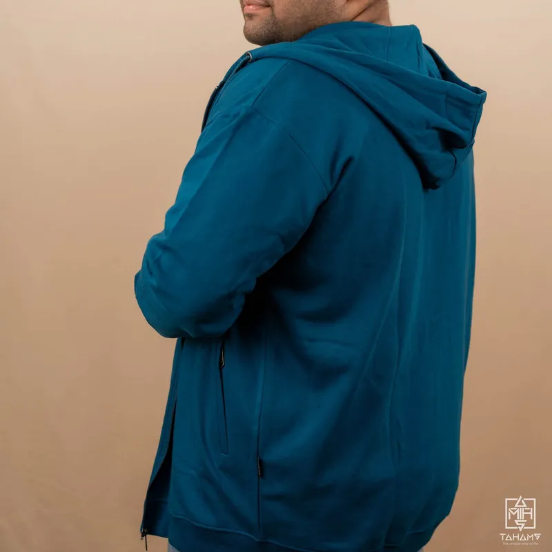Elite Aquamarine Full Sleeve Zipper Hoodie