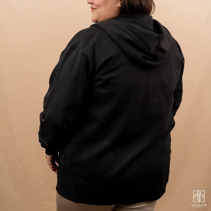Elite Raven Black Full Sleeve Zipper Hoodie