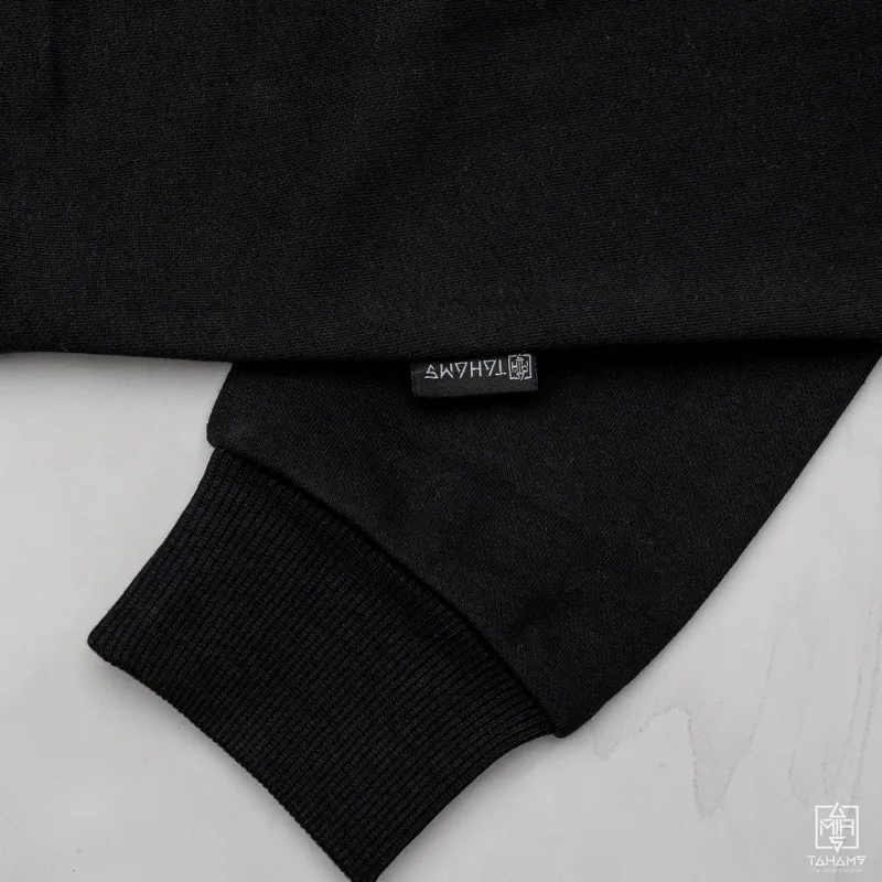 Elite Raven Black Kangaroo Pocket Hoodie