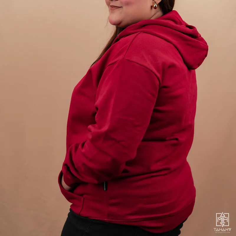 Elite Wine Red Kangaroo Pocket Hoodie