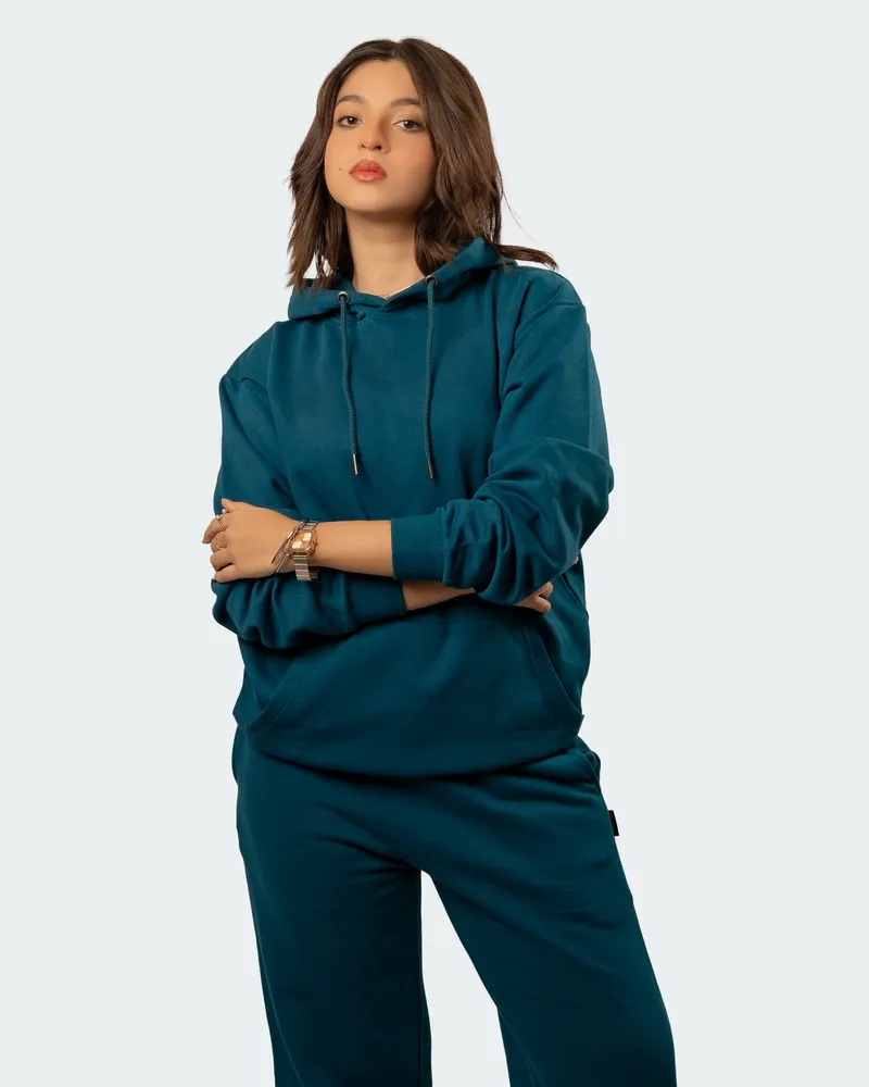 Elite Aquamarine Kangaroo Pocket Hoodie