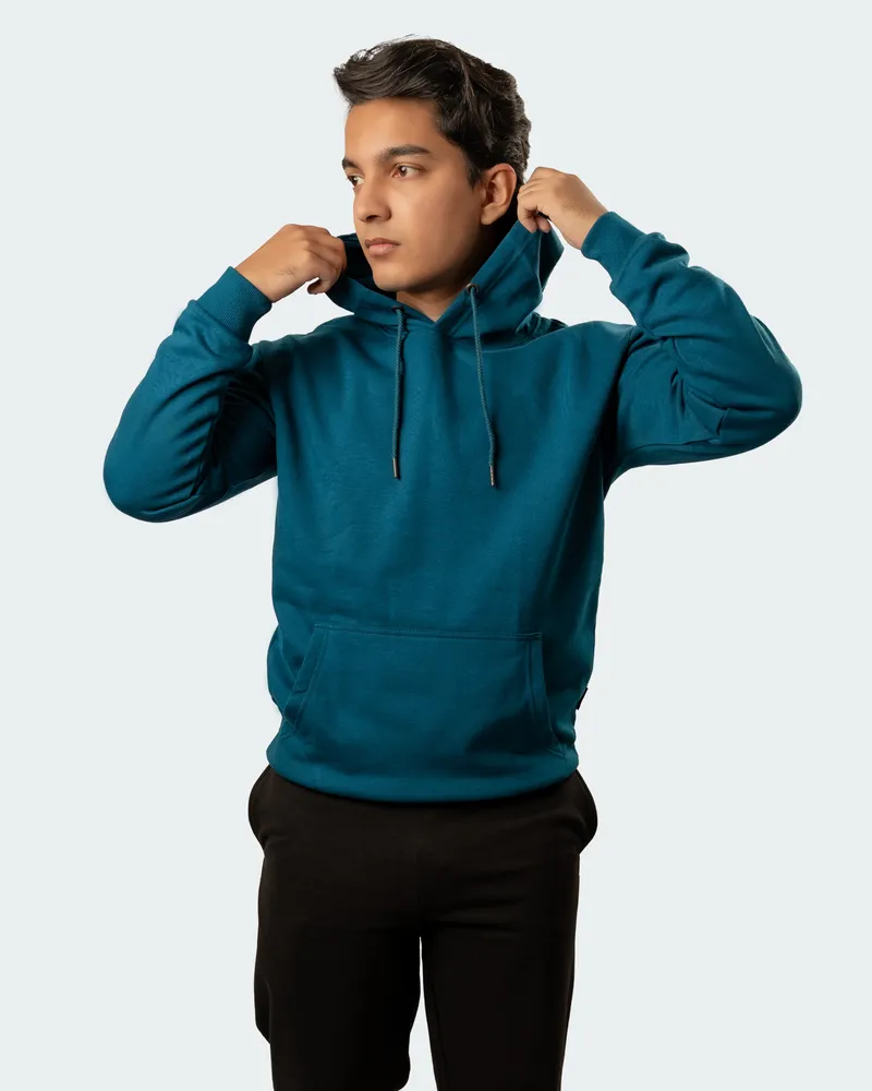 Elite Aquamarine Kangaroo Pocket Hoodie