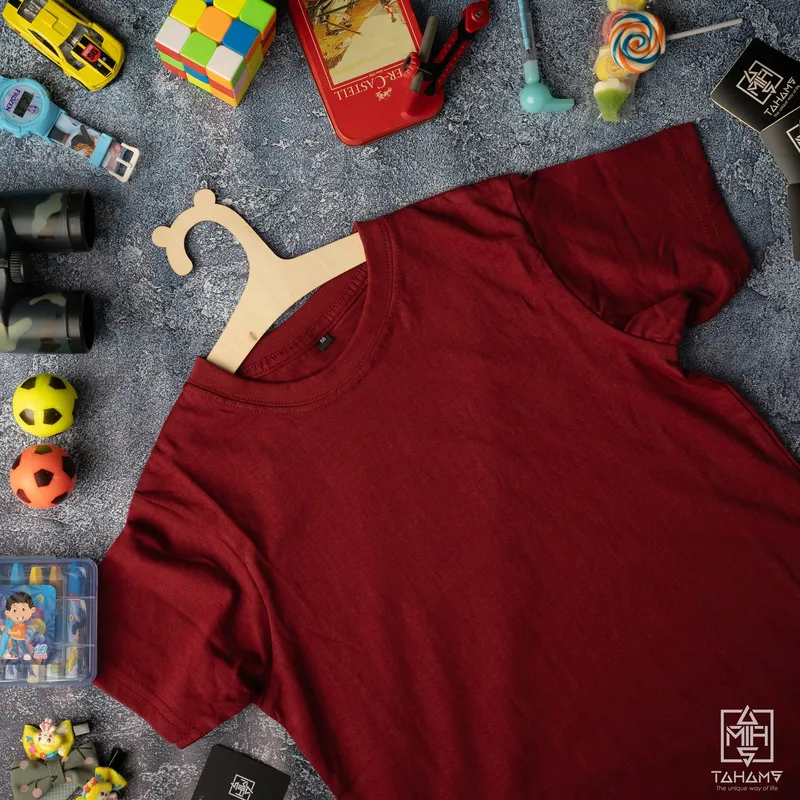 Maroon Solid Tee