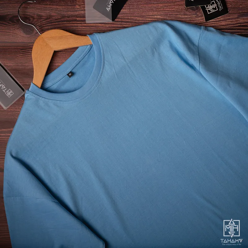 Breeze Sky Blue Drop Shoulder
