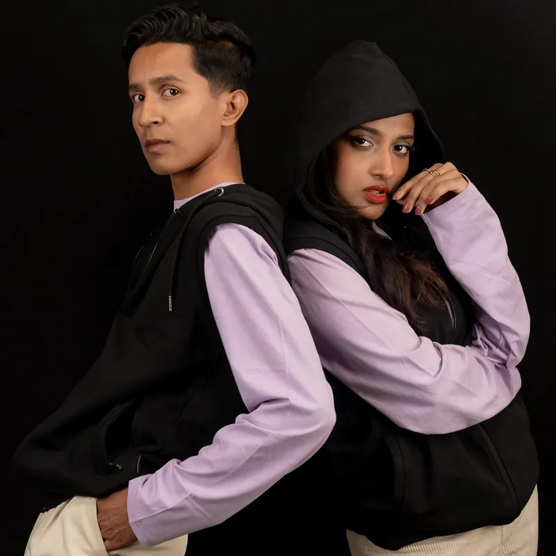 2X Elite Raven Black Sleeveless Zipper Hoodie