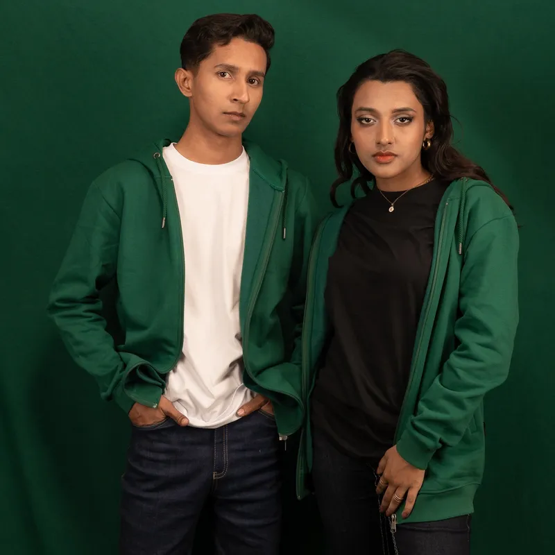 2X Elite Emerald Green Full Sleeve Zipper Hoodie