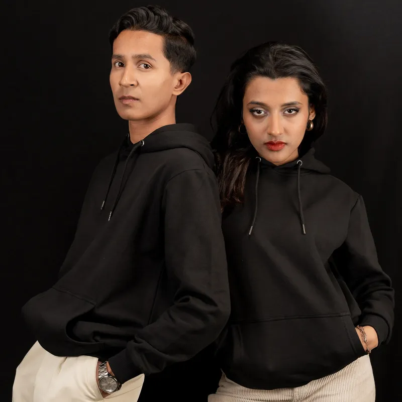 2X Elite Raven Black Kangaroo Pocket Hoodie