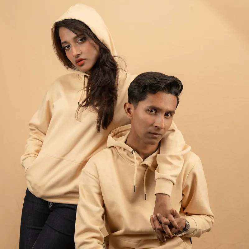 2X Elite Sandy Beige Kangaroo Pocket Hoodie