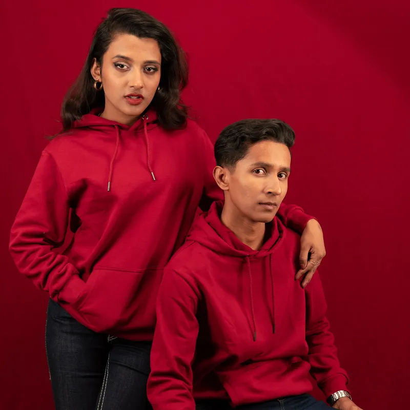 2X Elite Wine Red Kangaroo Pocket Hoodie