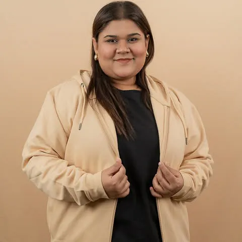 Elite Sandy Beige Full Sleeve Zipper Hoodie