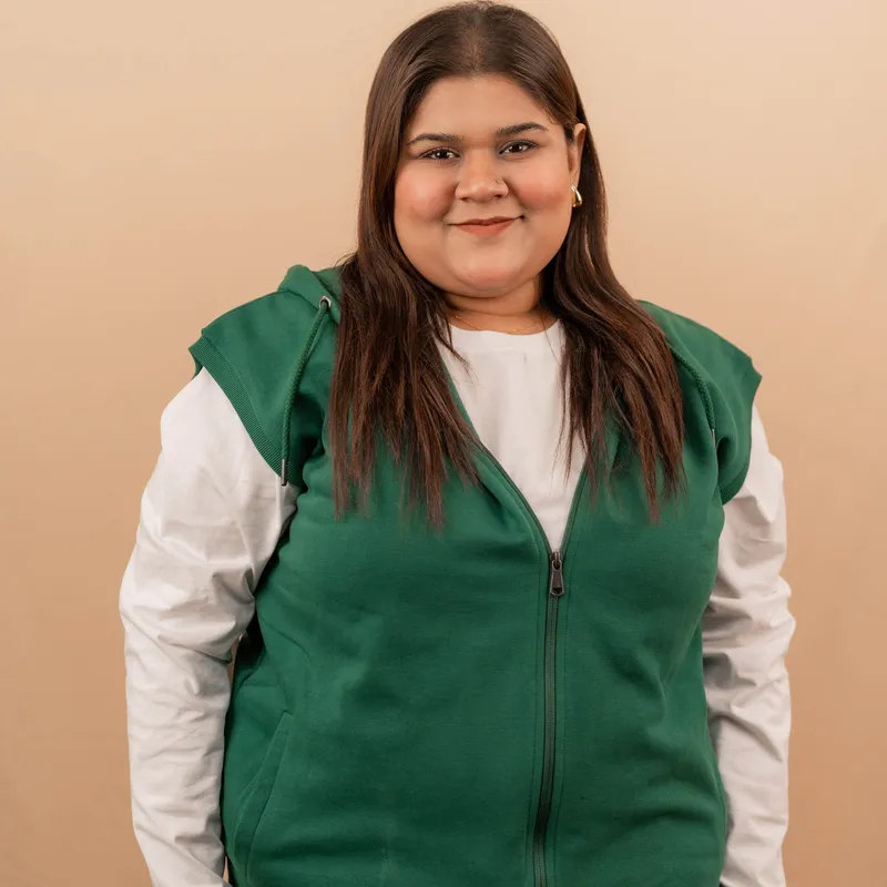 Elite Emerald Green Sleeveless Zipper Hoodie