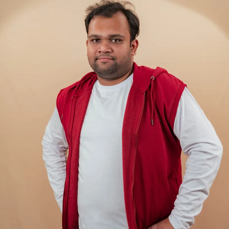 Elite Wine Red Sleeveless Zipper Hoodie