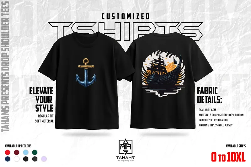 Anchor and Ship Customized T-shirt