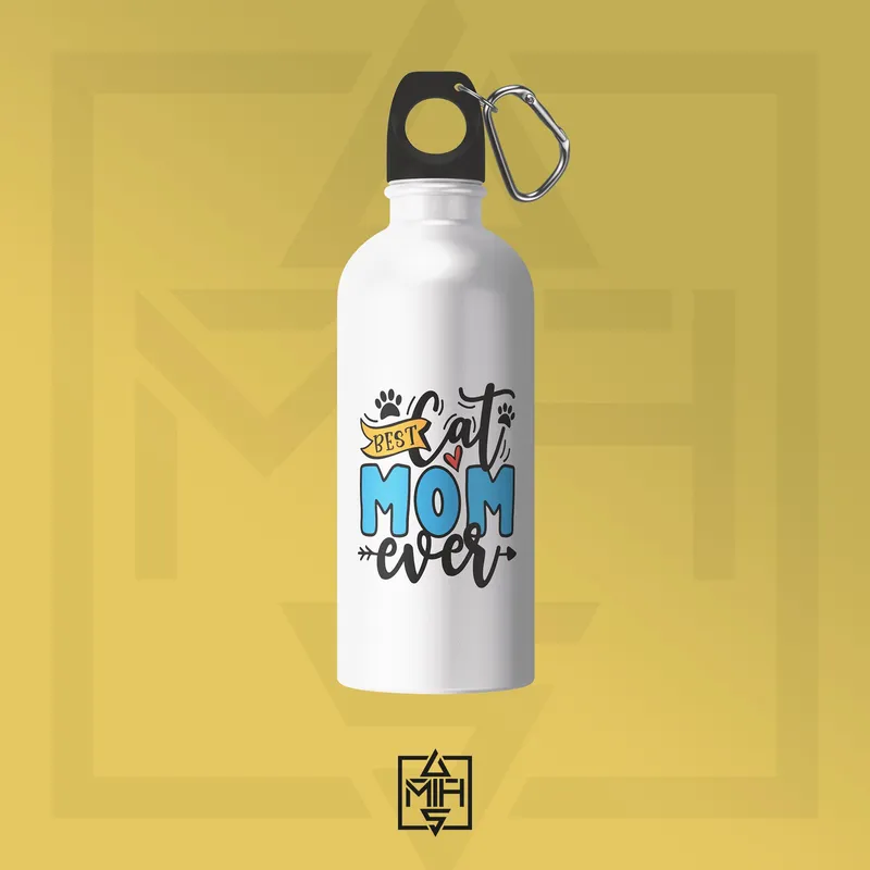 Custom Cat Lover Water Bottle - 600ML